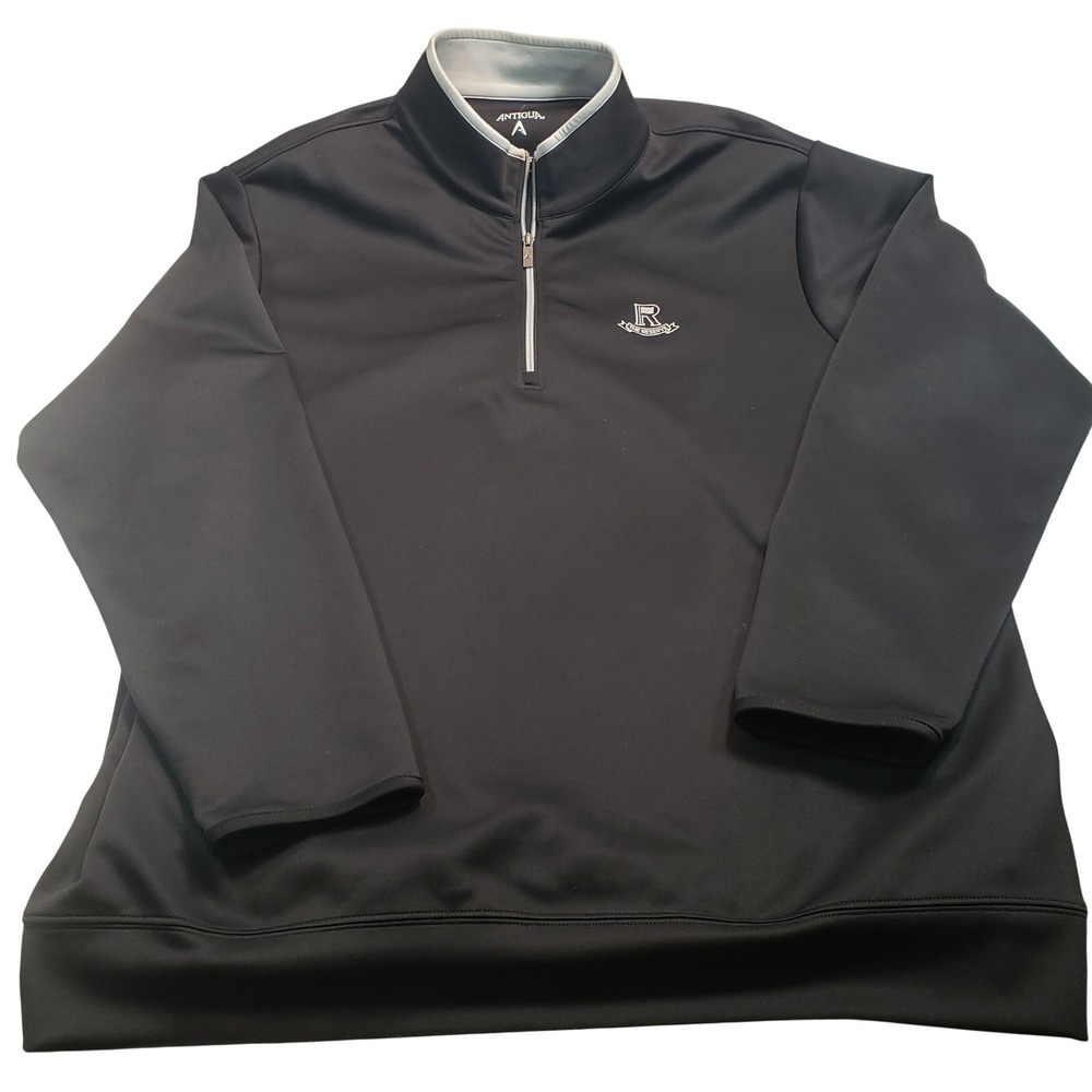 Antigua Mens The Reserve‎ Quarter Zip Pullover XXL Black 100607